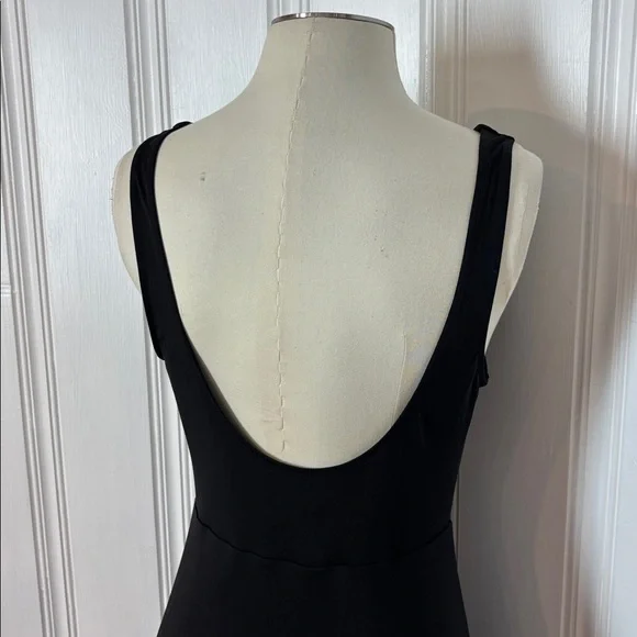 HALARA Black Maxi Dress | Cowl Neck, Open Back, Hidden Slit | Size M - Picture 7 of 11